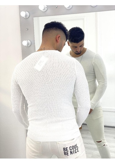 Elku Moda Elkumoda Kazak Slim Fit Triko Dar Kesim Kazak-1887