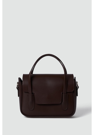 Shule Bags Dimple Retro El Ve Çapraz Çanta Kahve Kahve
