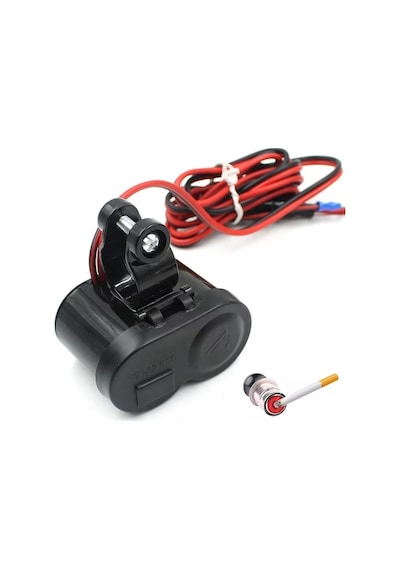 Motosiklet Çakmaklık / Usb Şarj Çakmak Soketi 12V Su Geçirmez