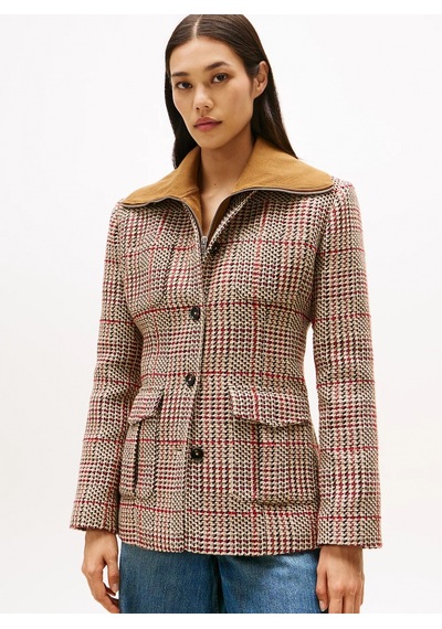Tommy Hilfiger Sezonluk Dokulu Kadın Kadın Gri Blazer Ceket Ww0ww466560og Gri