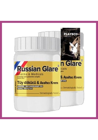 Gees Global Süper Playboy Rusian Glare Tüy Dökücü Azaltıcı Krem Nano 2li X 50 Ml Rus Merhemi + Yanında Jel Gbzs 15441584