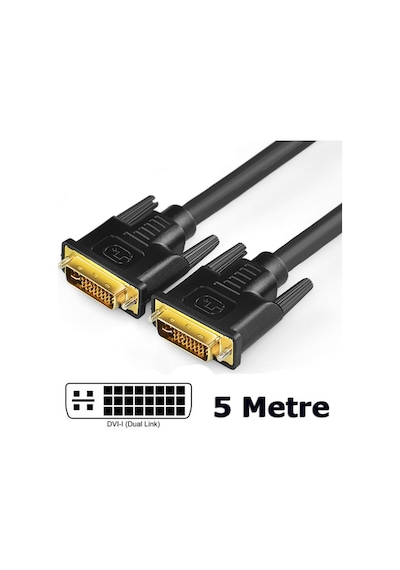 Dvi To Dvi Kablo Çift Filtreli Dvi-I Dual Link 24+5 Kablo 5 Metre