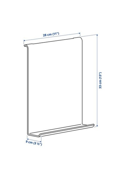 Ikea Relatera Yazı Tahtası, Açık Gri-yeşil, 37x9x28 Cm
