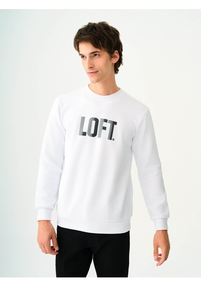 Loft Beyaz Erkek Sweatshirt Lf2037363 Beyaz