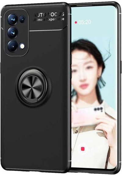 Oppo Reno 5 5g Kılıf Zore Ravel Silikon Kapak Siyah