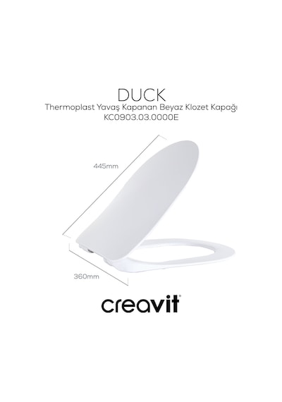Creavit Duck Thermoplast Yavaş Kapanan Klozet Kapağı KC0903.03.0000E
