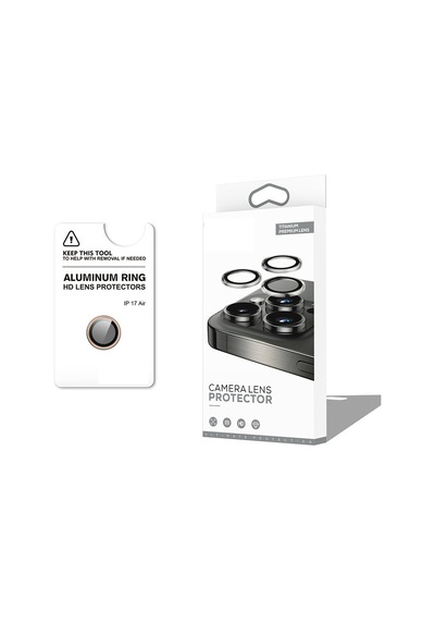 Apple Uyumlu   iPhone 17 Air Cl-12 Premium Safir Parmak İzi Bırakmayan Anti-reflective Kamera Lens Koruyucu