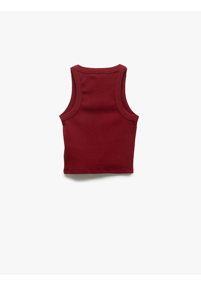 Koton Halter Yaka Fitilli Slim Fit Crop Kadın Atlet Bordo 5sal30083ık Bordo Koton Halter Yaka Fitilli Slim Fit Crop Kadın Atlet Bordo 5sal30083ık Bordo