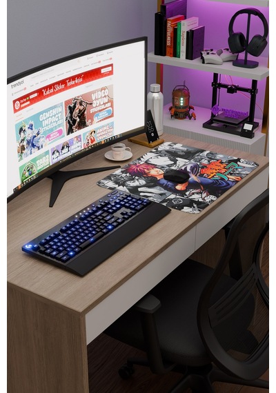 Food Wars Anime V2 - 48x40 Xl Gaming Kauçuk Kaymaz Taban Mouse Pad Fare Altlığı