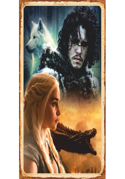taht oyunları mini retro ahşap poster