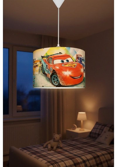 Şimşek Mcqeen Cars Panorama Sarkıt Renkli Çocuk Odası Dekoratif Aydınlatma