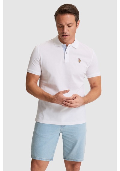 U.s. Polo Assn. Erkek Beyaz Tişört Basic 50324937-vr013