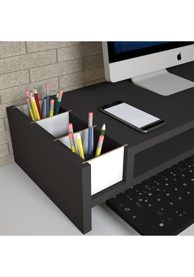 Emkawood Sally Siyah Monitör Yükseltici Laptop Standı Emkawood Sally Siyah Monitör Yükseltici Laptop Standı