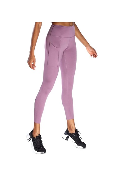 Nike Trainng Go Dri Fit İnfinalock 7/8 Leggings 6 Cepli Toparlayıcı Reflektörlü Antrenman Taytı Lila Lila