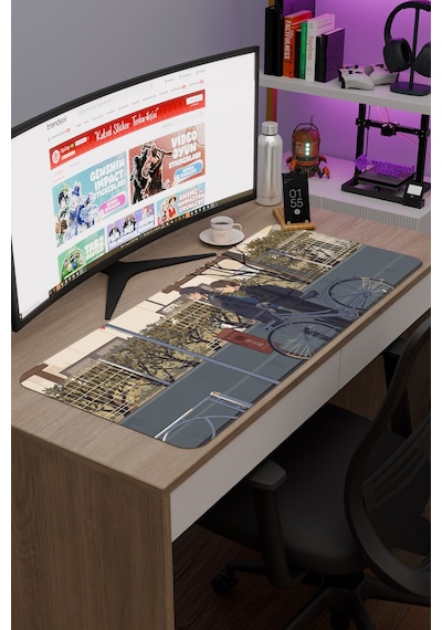 Boku No Kokoro No Yabai Yatsu Anime V1 - 90x40 Xxl Gaming Kauçuk Kaymaz Taban Mouse Pad Fare Altlığı