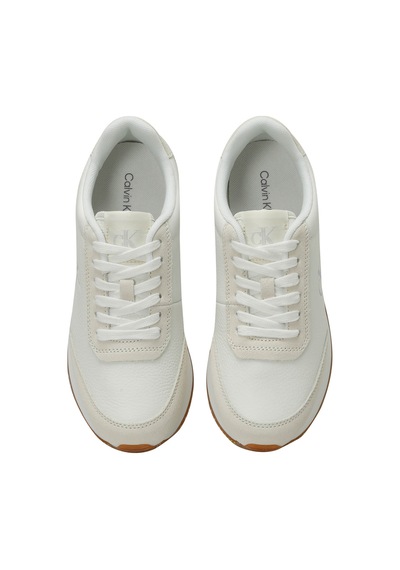 Calvin Klein Runner Laceup Low Mıx Mg Krem Kadın Sneaker Bej