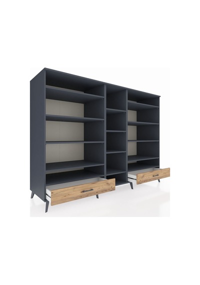 Kronos Dolap 14 Raflı 2 Çekmeceli 220x59x163 Antrasit-antrasit/ç Antrasit-antrasit/çam Kronos Dolap 14 Raflı 2 Çekmeceli 220x59x163 Antrasit-antrasit/ç Antrasit-antrasit/çam