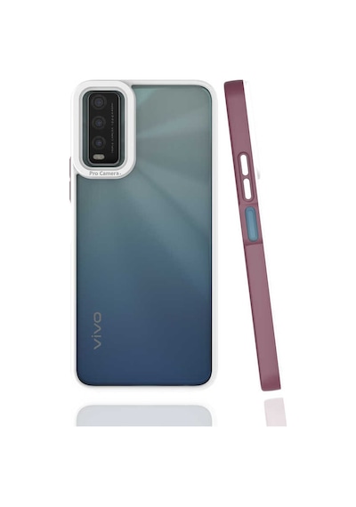 Zore Vivo Y20 Kılıf Nvth Mima Kapak - Mürdüm