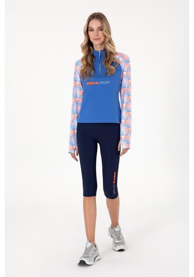 U.S. Polo Assn. Kadın Lacivert Yüksek Bel Capri Spor Tayt 50300687-VR033
