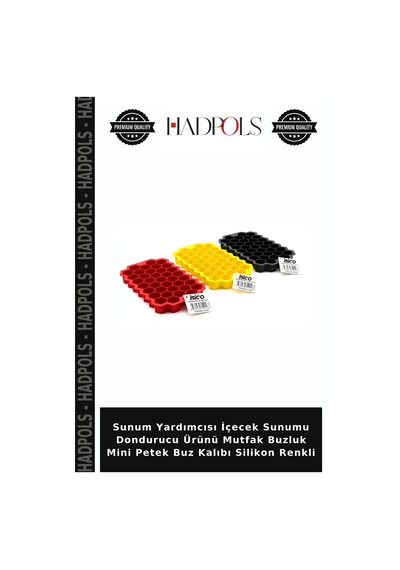 Sunum Yardımcısı İçecek Sunumu Dondurucu Ürünü Mutfak Buzluk Mini Petek Buz Kalıbı Silikon Renkli Çok Renkli