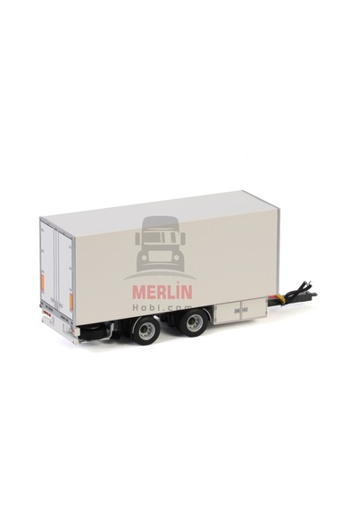 1/50 - White Line Centre - Axled Drawbar Box Traıler - 2 Axle