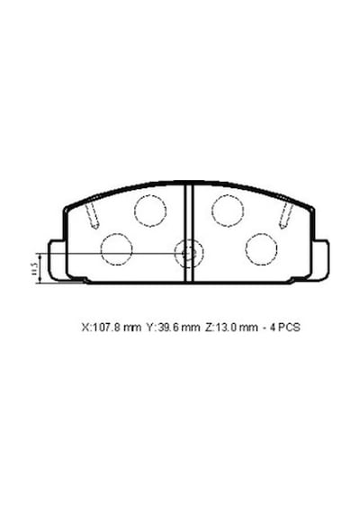 Mazda 6 Sd 09/12 Arka Fren Balatası Di Sk 107.8x39.6x13 Daıwa