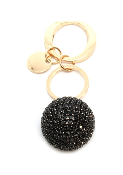 Omark Cotton Crystal Ball Black Anahtarlık