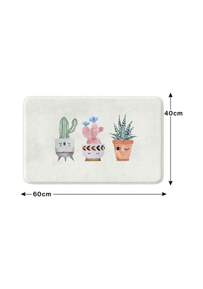 Sevimli Tasarımlı Mikrofiber 2'li Takım Banyo Paspası, Kaymaz Taban, Makinede Yıkanabilir 40x60 50x80 256 Tkmbp Çok Renkli