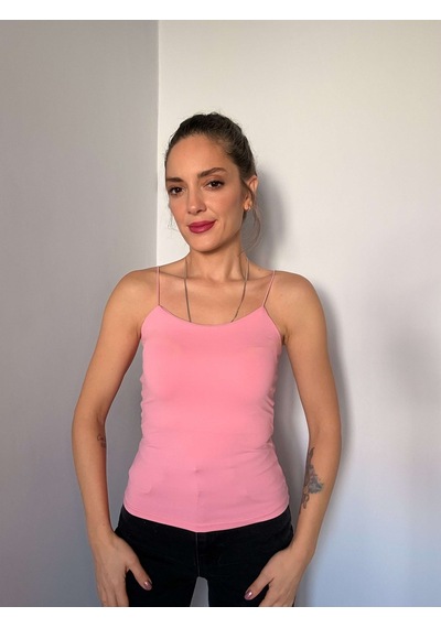 Ali Butik Pembe İp Askılı Atlet Pembe