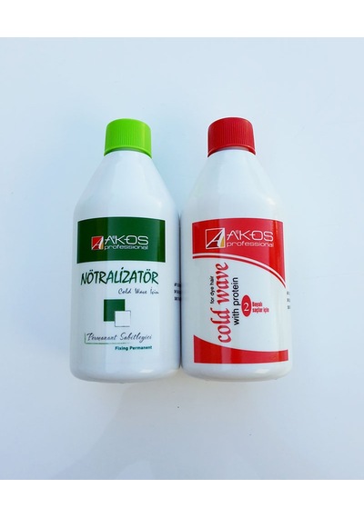 Akos Cold Wave Boyalı Saçlar + Perma Nötralizatör 500 ML x 2