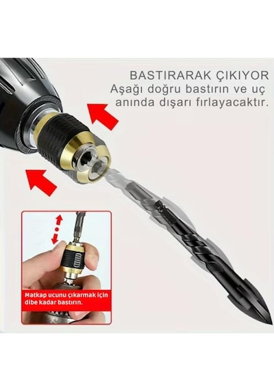 Mucit Home Manyetik Bits Uç Tutucu Matkap Ucu Hızlı Değiştirme Uzatma Aparatı