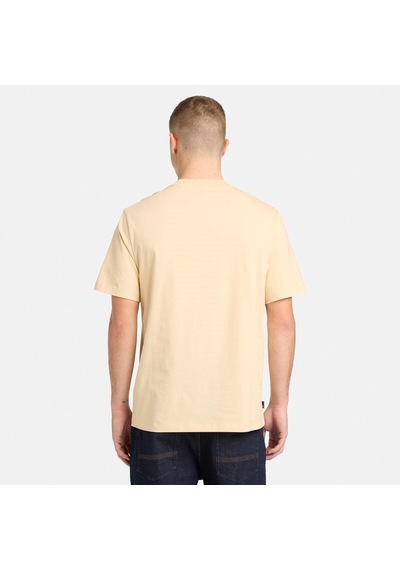 Timberland Garment Dye Logo Graphic Erkek T-shirt-32651 Krem