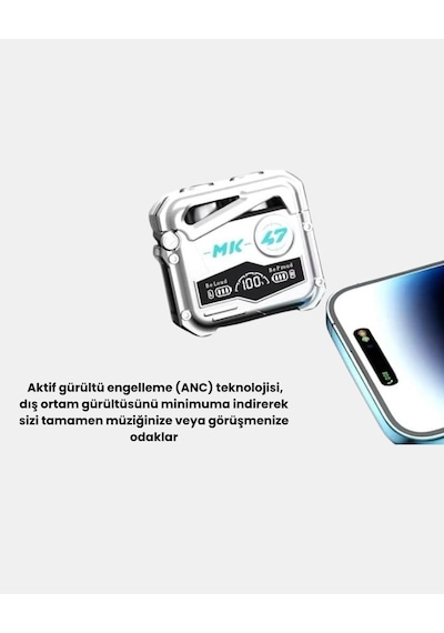 Mey İthalat Powerbank Özellikli Bluetooth Kulaklık Ergonomik, Suya Dayanıklı Belirtilmemis