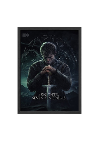 A Knight Of The Seven Kingdoms Ahşap Çerçeveli Poster, Dekoratif Dizi Duvar Tablosu