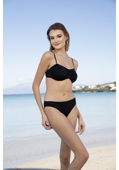 Estiva Luplu Straplez Bikini Takımı - Siyah