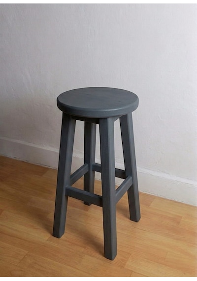 Ahşap Tabure 60 Cm / Arbrestore Antrasit