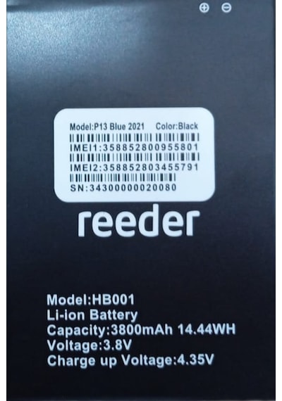 Reeder P13 Blue Max L 2021  Batarya Pil
