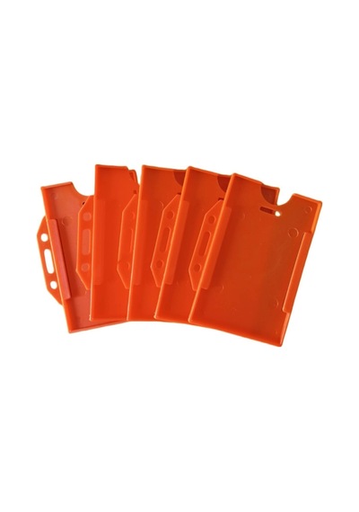 Turuncu Yaka Kartı Plastik 5 Li Kılıf