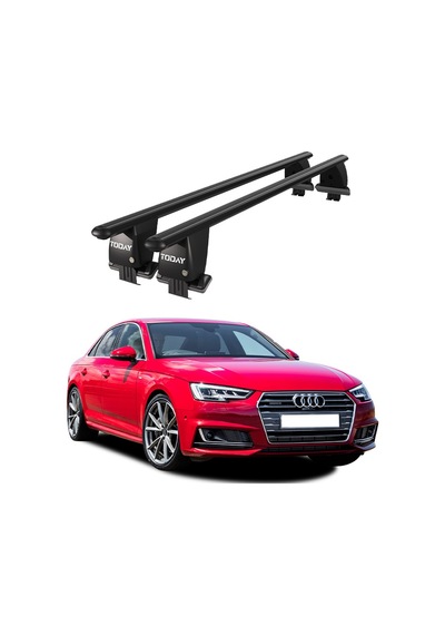 Royal Audi A4 2015-2019 Uyumlu Siyah Kilitli Ara Atkı Port Bagaj Tavan Barı