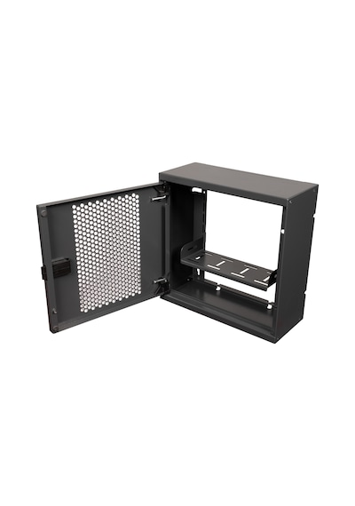 Alfafonet Wifi Box 280 Duvar Tipi Modem Ve Wifi Kutusu 280x120x280 Mm Antrasit Gri Perfore Metal Kapak Montajlı