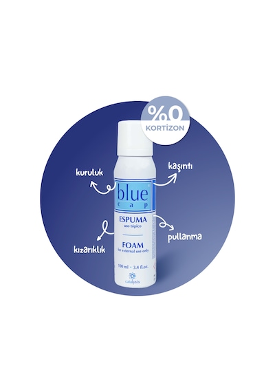 Blue Cap Kuru Cilter İçin Kortizonsuz Nemlendirici Köpük Krem 100 ML