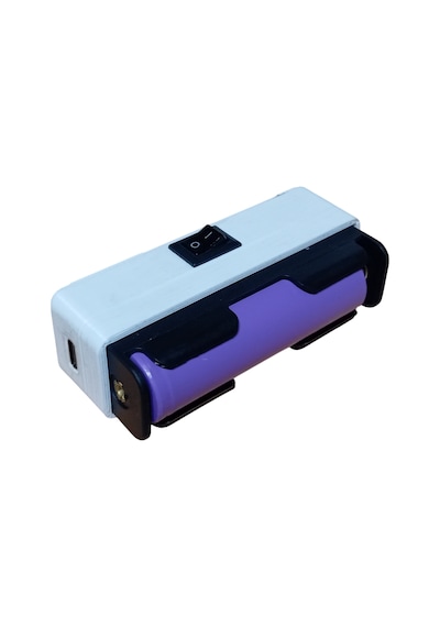 Mini Powerbank Tek Hücreli 18650 Li-ıon 3.7v Pil Type-c İle Şarj Ve Mini Usb Led Lamba