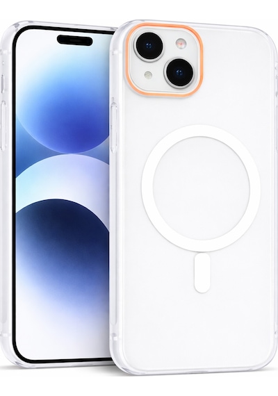 Apple Uyumlu iPhone 15 Magsafe Wireless Şarj Özellikli Mat Sert Arka Kapak Kılıf Beyaz