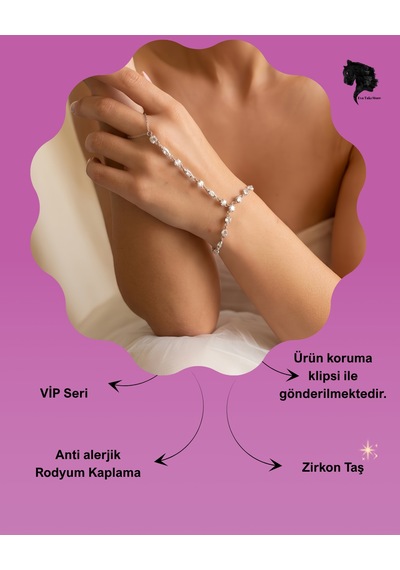 Vip Özel Seri Badem Model Zirkon Taşlı Şahmeran Gümüş