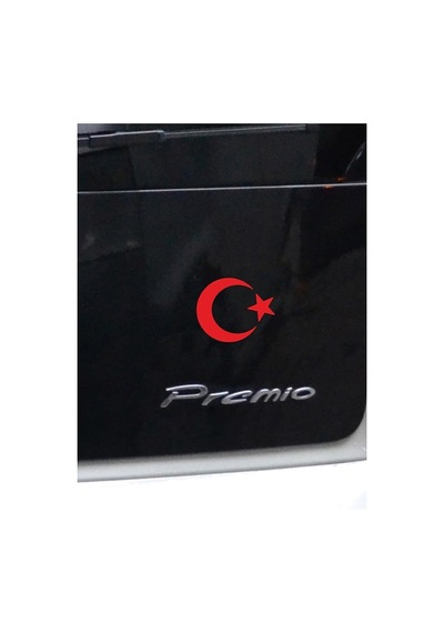Ay Yıldız Folyo Kesim Etiket Kırmızı 8cm