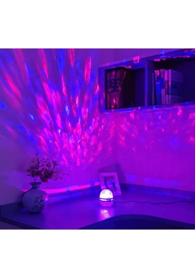 Işık Kasabası 2 Yıldız Yansımalı Rgb Projeksiyon Sihirli Küre Ve Astronot Hem Masa Hem Gece Lambası Siyah 20 X 10