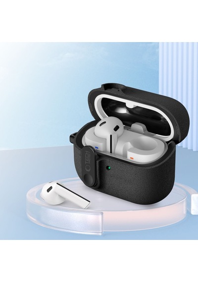 Samsung Galaxy Buds 3 Fe / Buds 3 Pro / Buds 3 İle Uyumlu Kılıf Kilitli Tpu Premium Matte Trip Case Koyu Gri