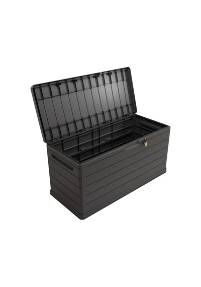 Plast Amalfi Bahçe Sandığı Plastik Koyu Gri 340 Lt A350 52x119x57 Cm
