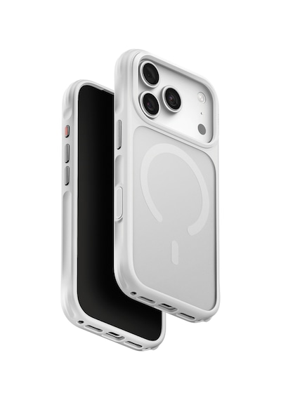 Apple iPhone Uyumlu 18 Pro Kılıf Parmak İzi Ve Leke Tutmaz Veren Serisi Buzlu Transparan Magsafe Kapak Beyaz