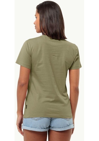 Jack Wolfskin Discover Heart T W Kadın Tişört 1809701-4511 Yeşil